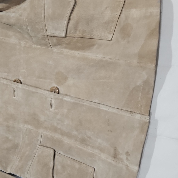 Vintage Mossimo Suede Leather Blazer Jacket - Picture 4 of 6